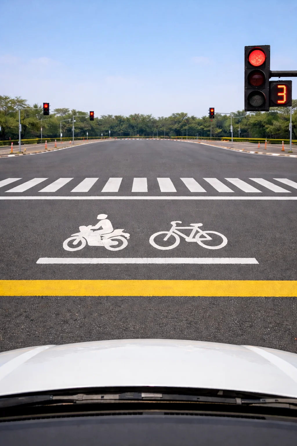 Vạch dừng và đèn tín hiệu