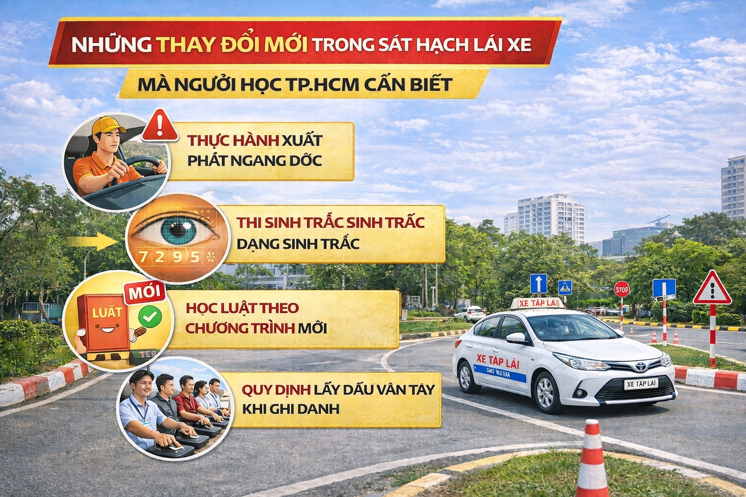 Những thay đổi mới trong sát hạch lái xe mà người học TP.HCM cần biết