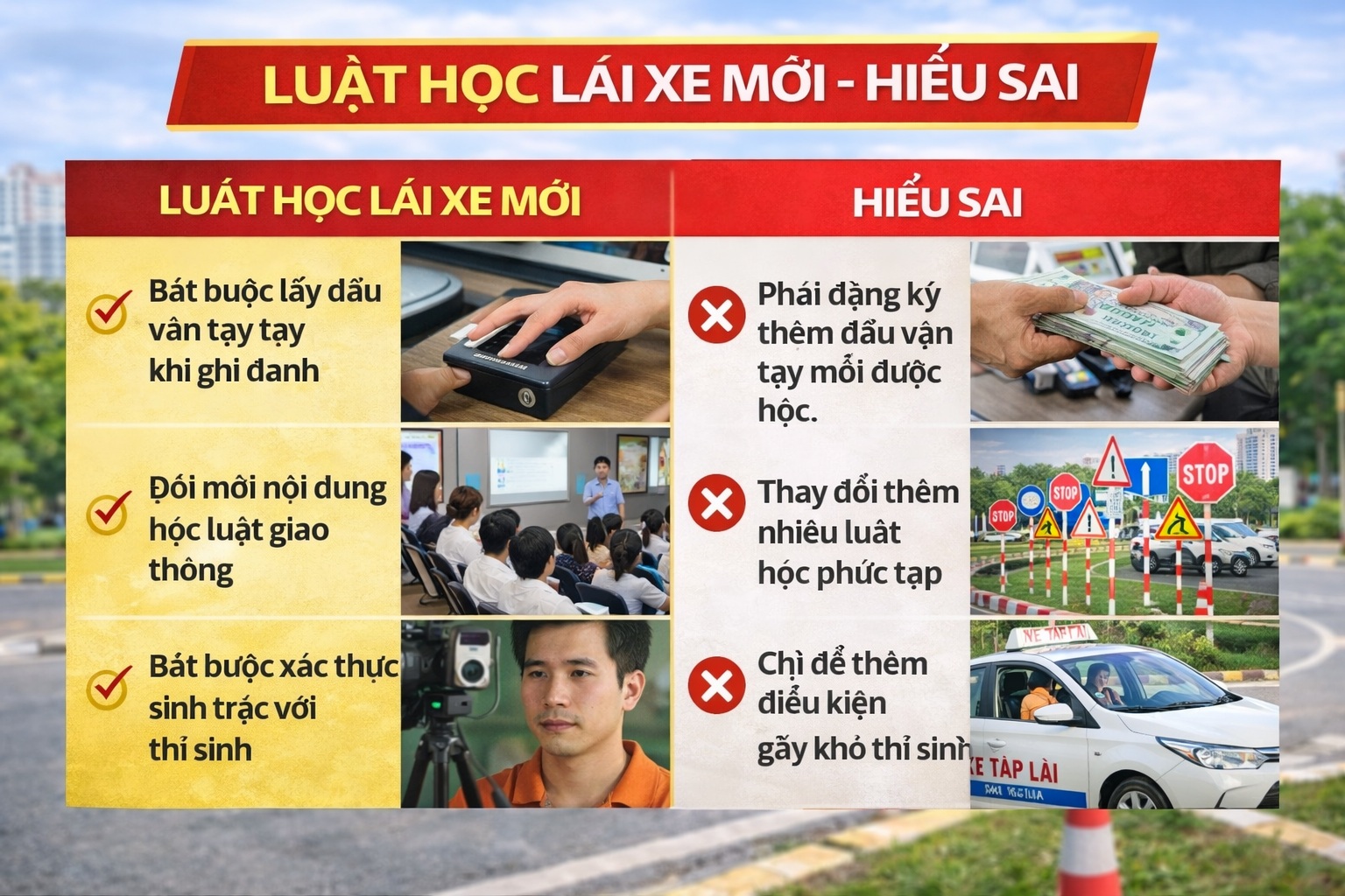 Luật học lái xe mới: Những điểm người học hay hiểu sai nhất