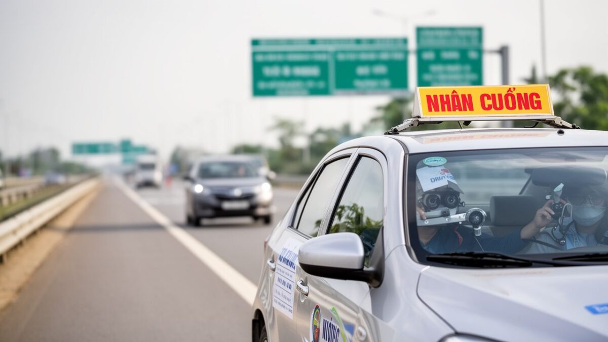 Xe tập lái không được đi làn số 1 trên cao tốc