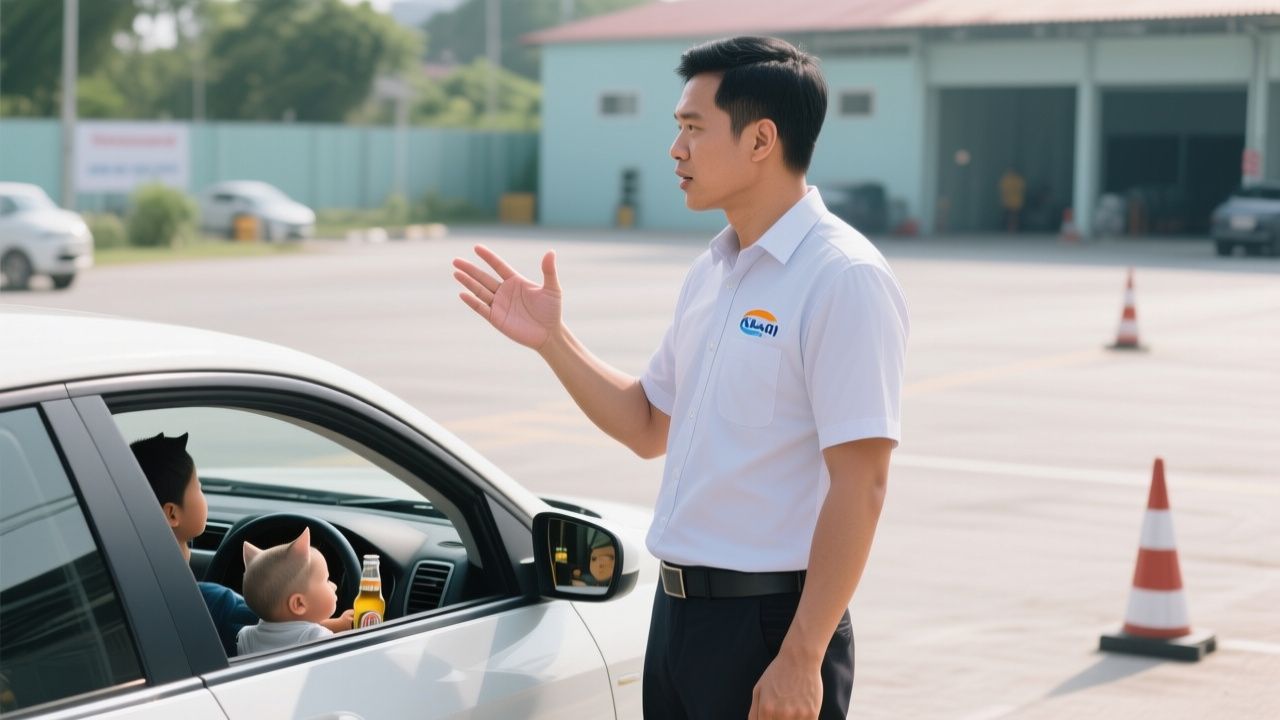 Giáo viên hướng dẫn học viên ý thức lái xe an toàn